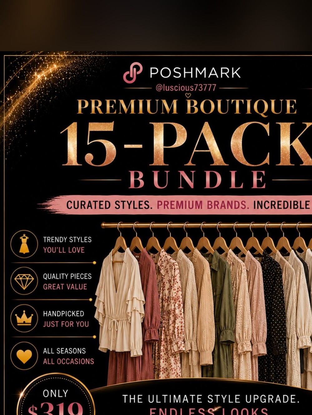 15 Premium Boutique Clothing Bundle | Curated Women's Styles | Mystery Box |